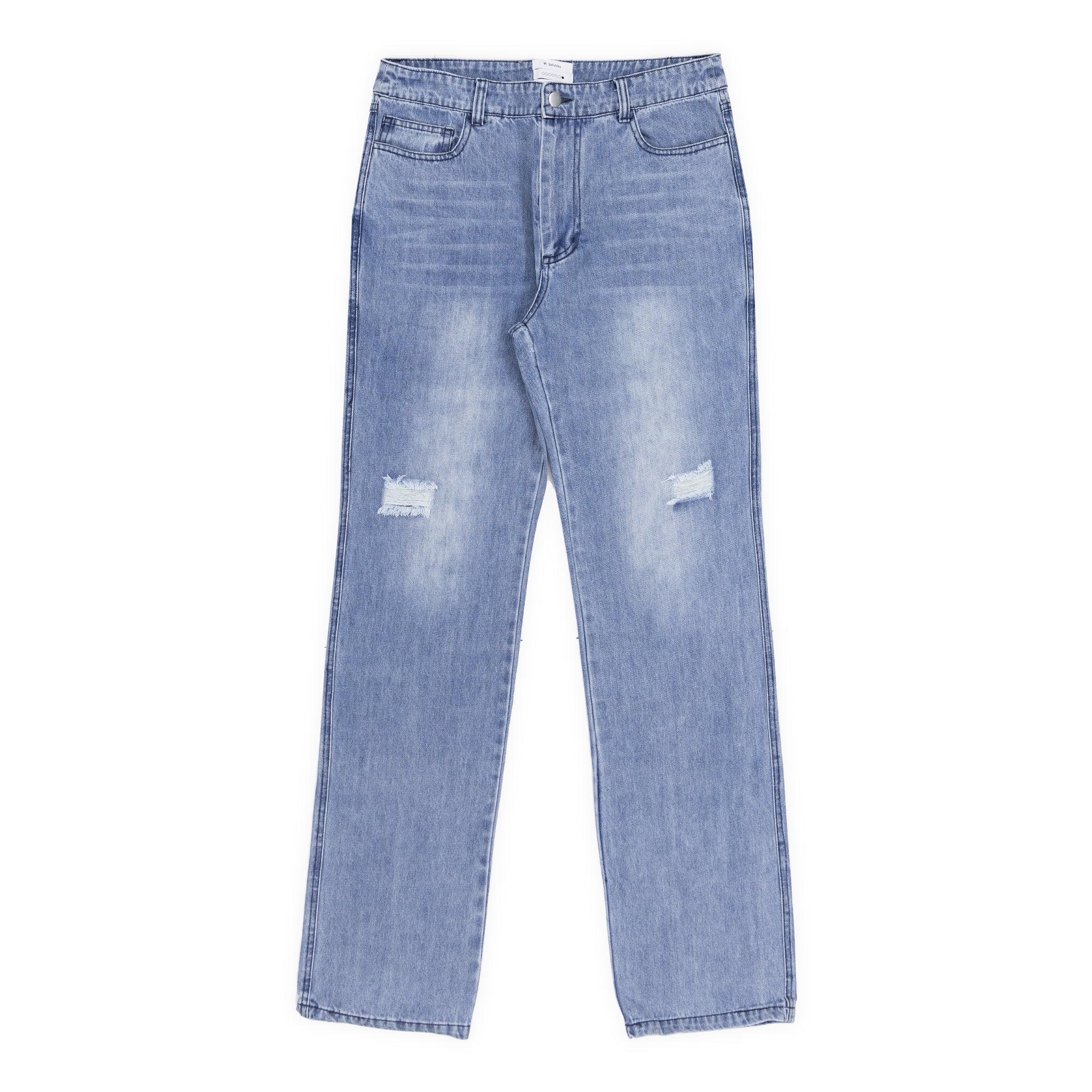 5 Pocket Distressed Denim - Cotton (INDIGO)