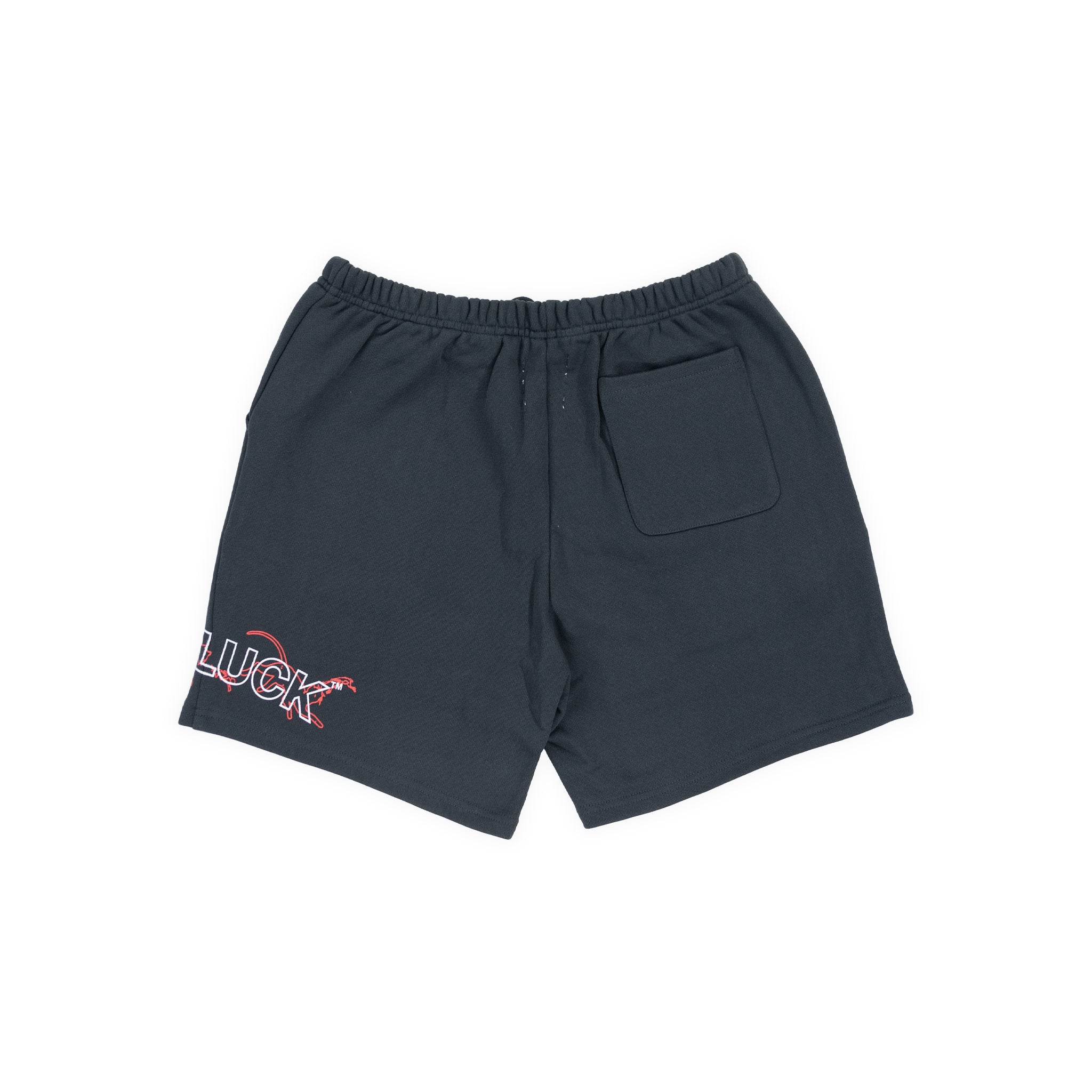 "Good Luck" Sweatshorts - Cotton (BLACK)