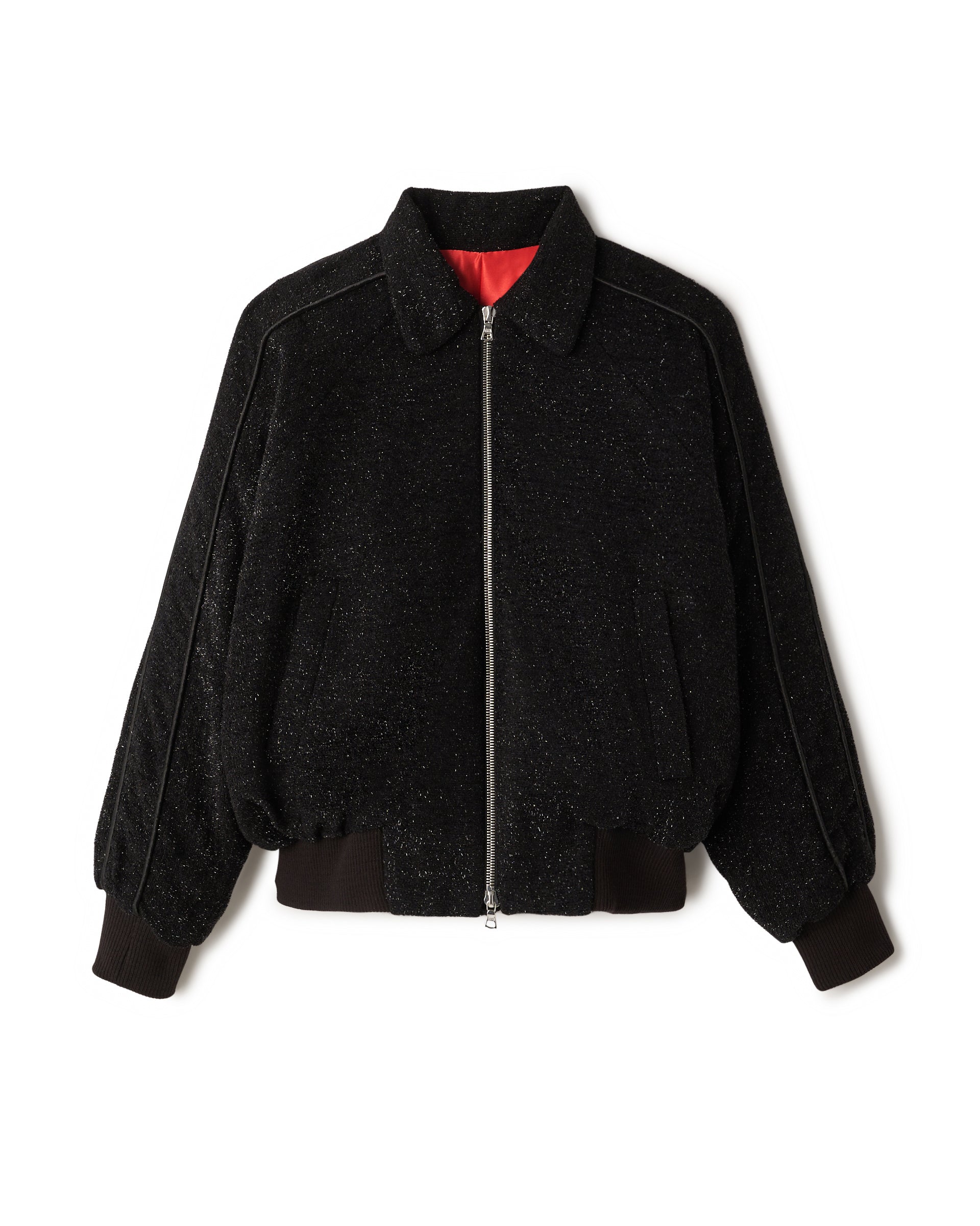 Metallic Boucle Bomber