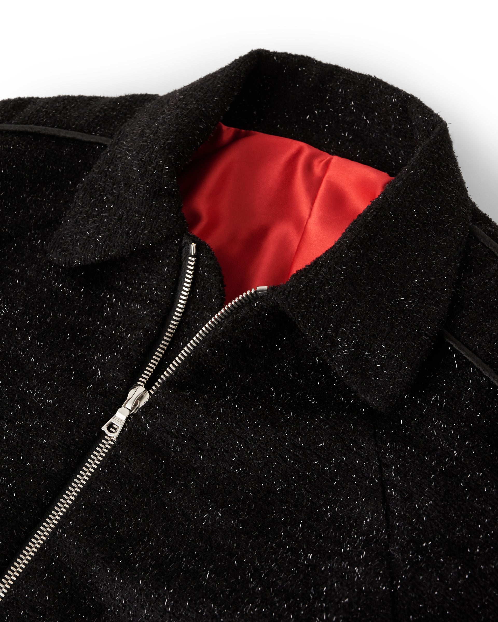 Metallic Boucle Bomber