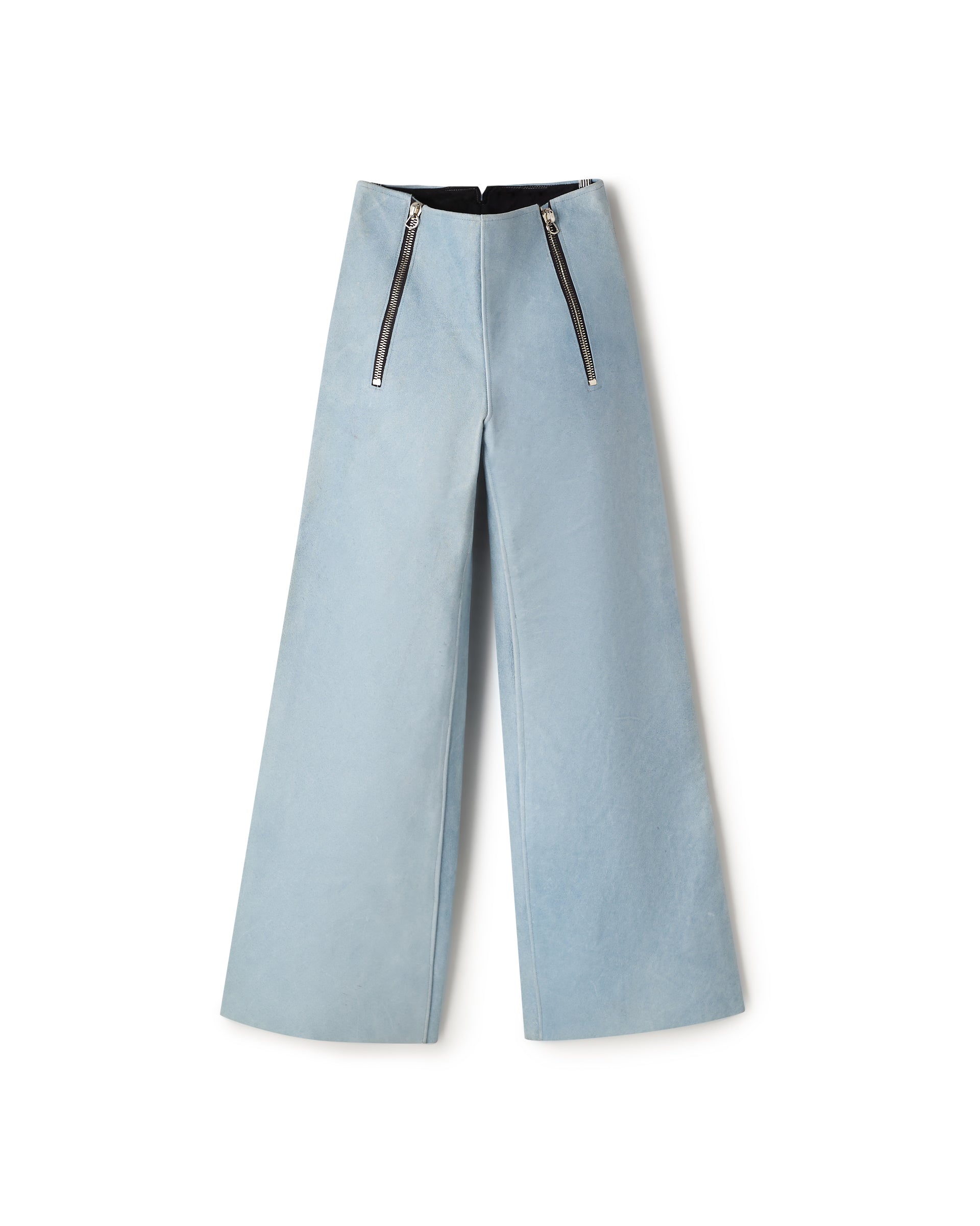 V-Back Leather Pants