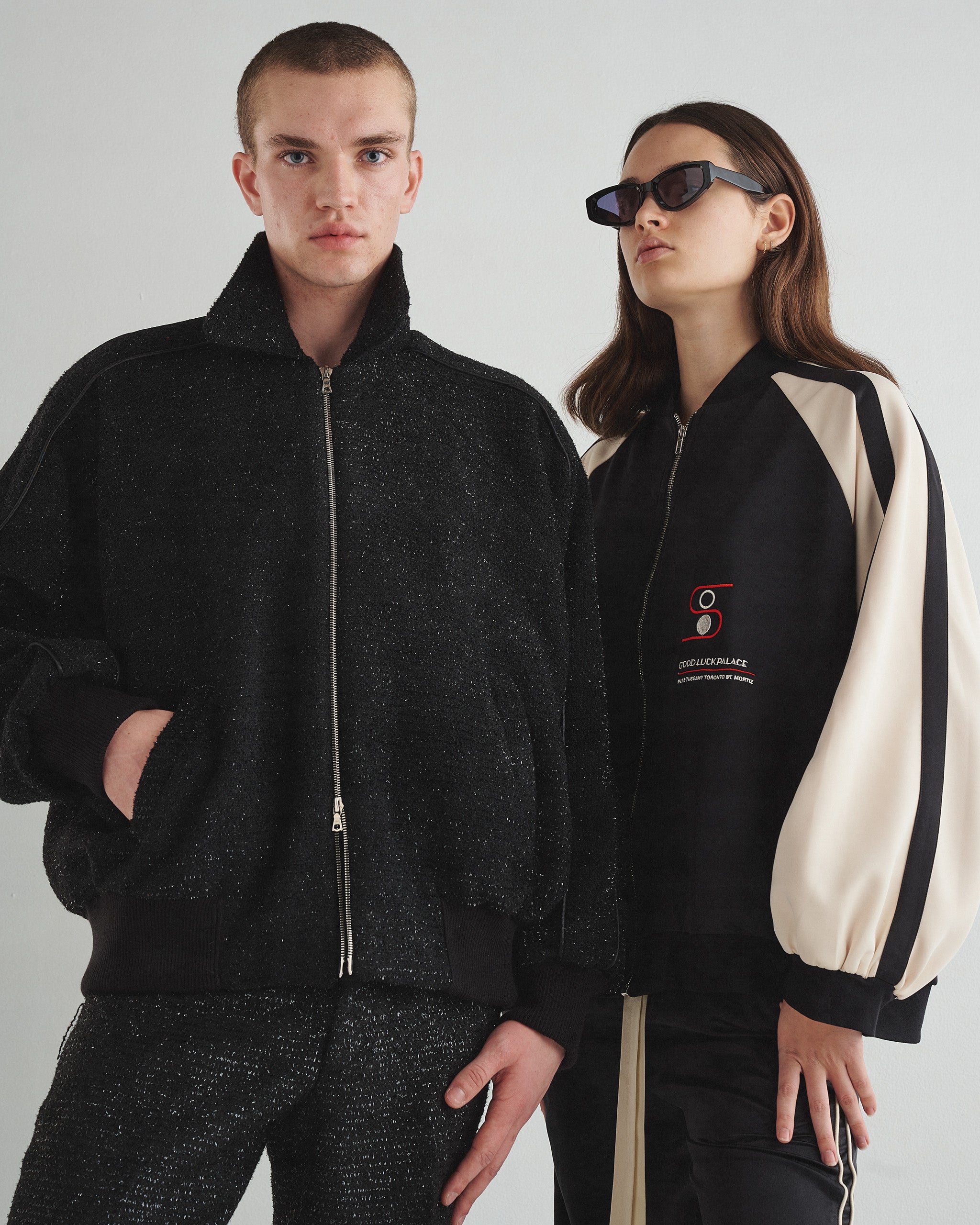 Metallic Boucle Bomber