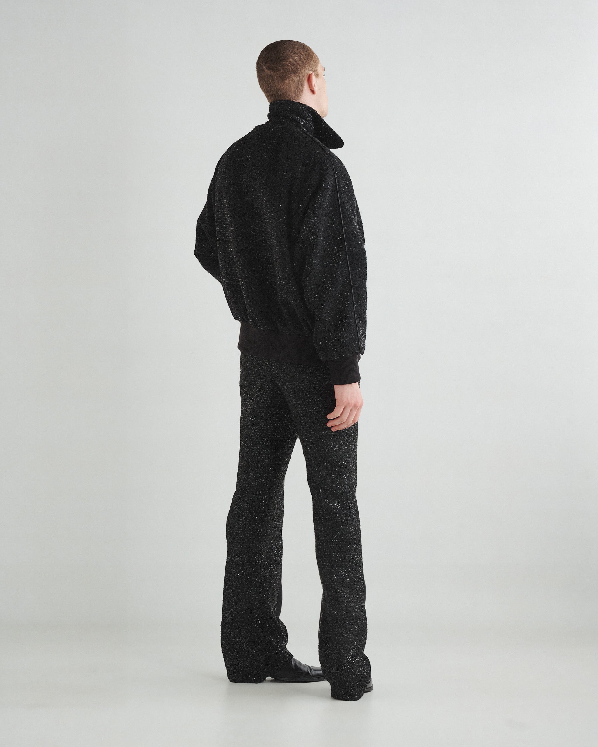 Metallic Boucle Bomber