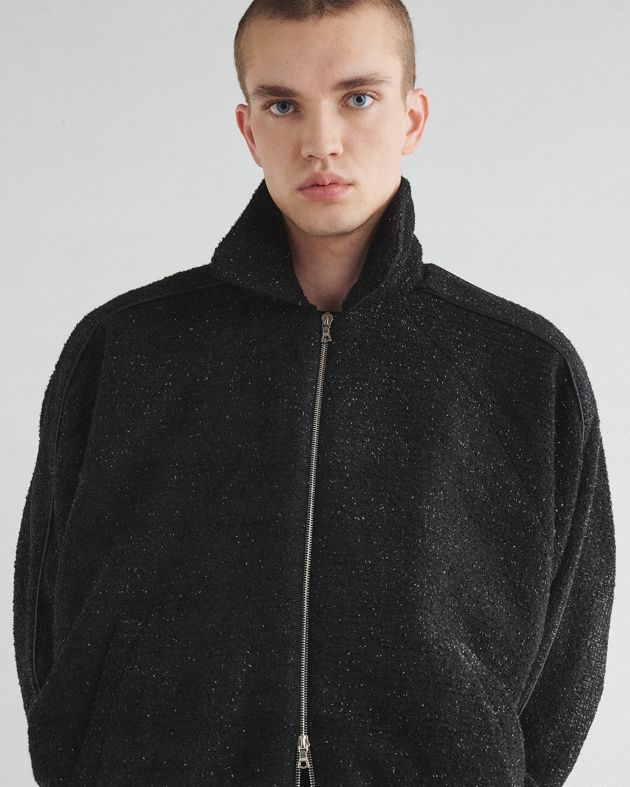 Metallic Boucle Bomber