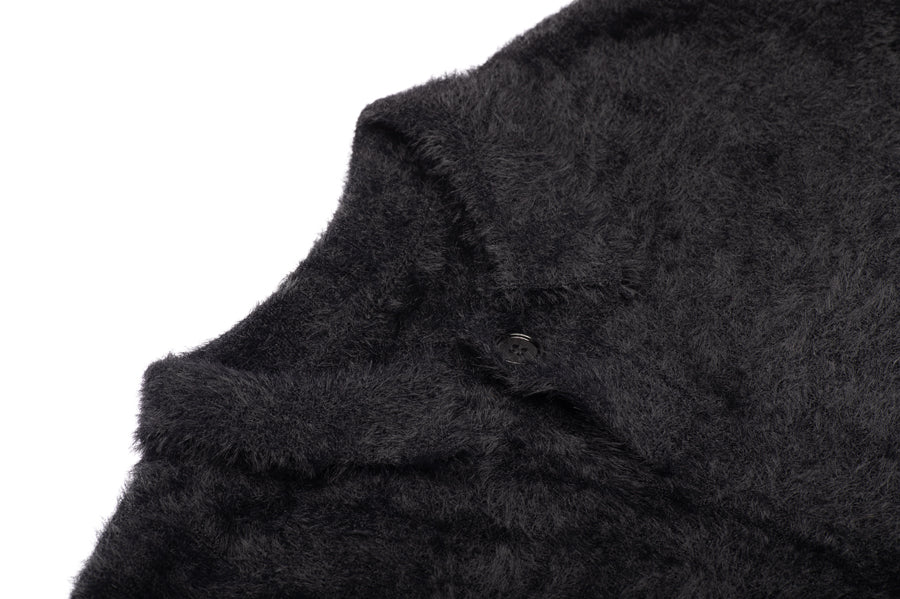 BLACK BRUSHED COTTON POLO