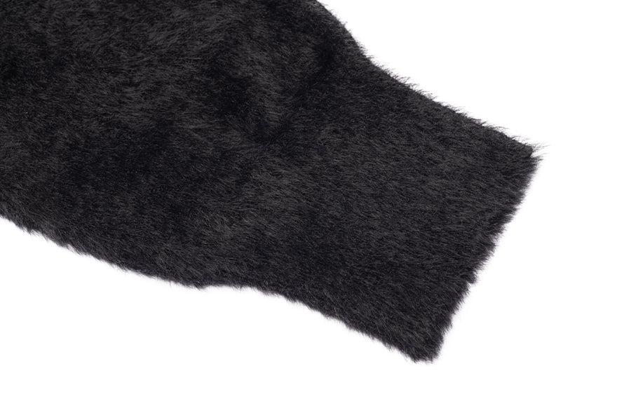 BLACK BRUSHED COTTON POLO