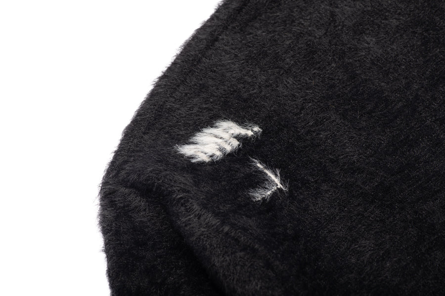 BLACK BRUSHED COTTON POLO