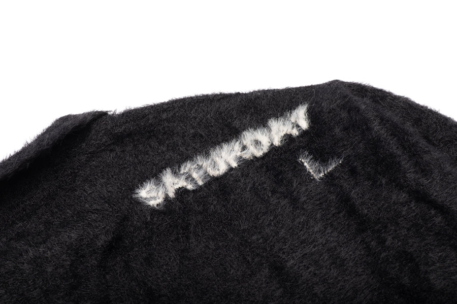 BLACK BRUSHED COTTON POLO