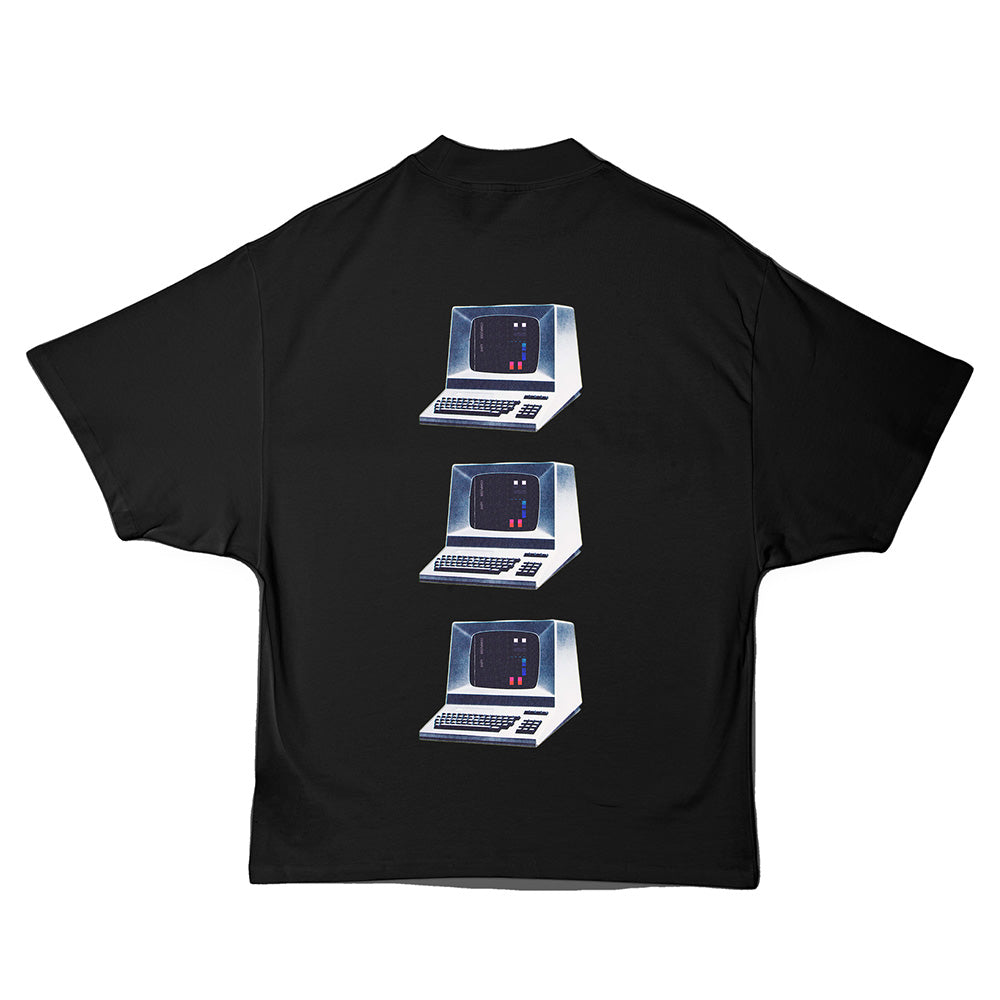 COMPUTER LOVE MOCK NECK T-SHIRT