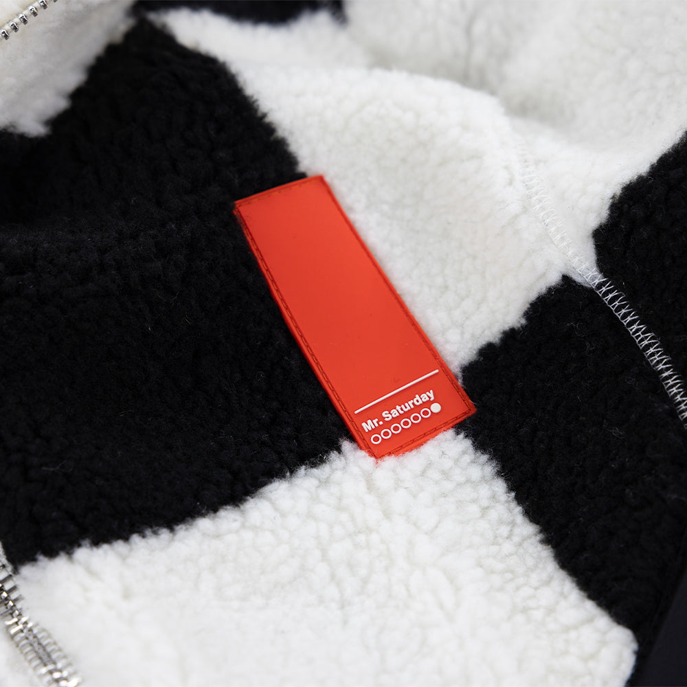 CHECKERED SHERPA ZIP UP