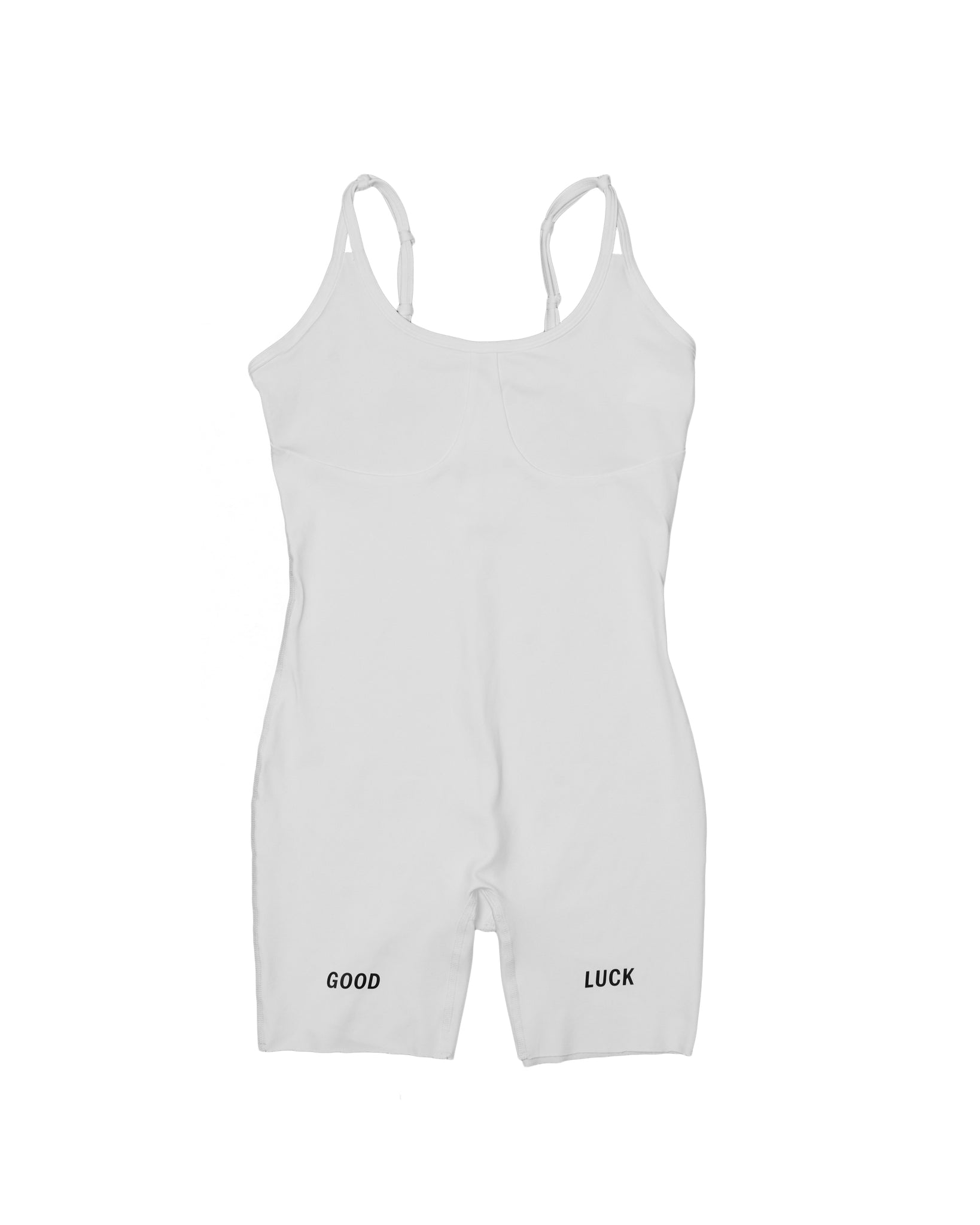 "Good Luck" Womens Bodysuit (White)
