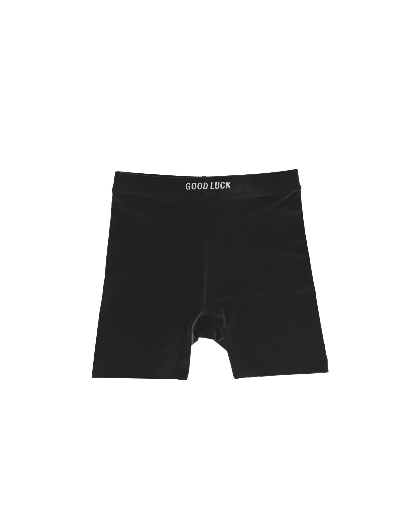 "Good Luck" Womens Biker Shorts (Black)