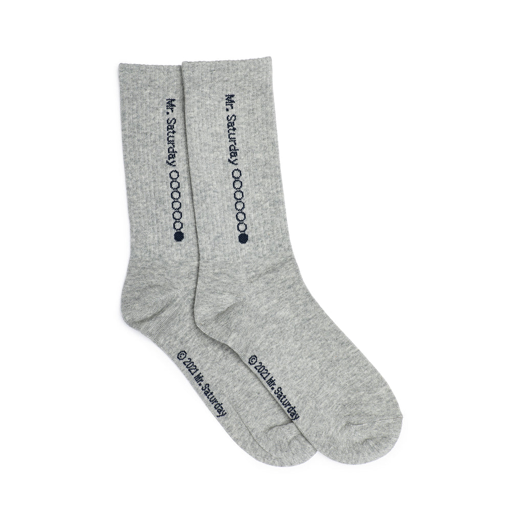 Grey Vertical Logo Sock
